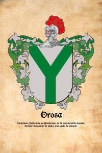 Escudo heráldico del apellido OROSA