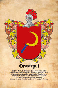 Escudo heráldico del apellido OROSTEGUI