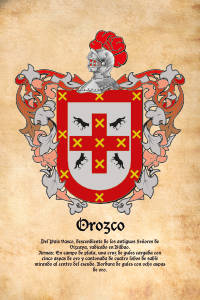 Escudo heráldico del apellido OROZCO