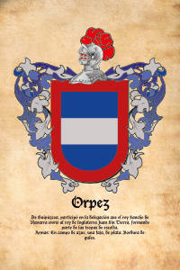 Escudo heráldico del apellido ORPEZ