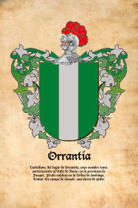 Escudo heráldico del apellido ORRANTIA