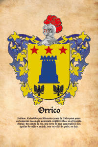 Escudo heráldico del apellido ORRICO