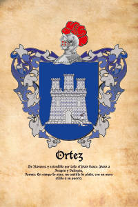Escudo heráldico del apellido ORTEZ