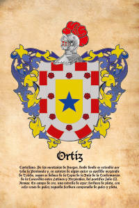 Escudo heráldico del apellido ORTIZ
