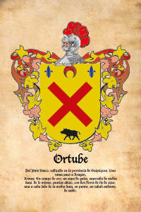 Escudo heráldico del apellido ORTUBE