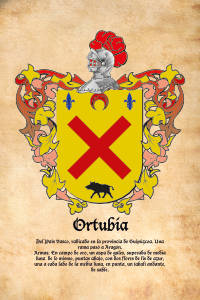 Escudo heráldico del apellido ORTUBIA