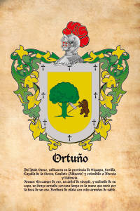 Escudo heráldico del apellido ORTUÑO