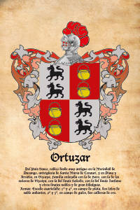 Escudo heráldico del apellido ORTUZAR