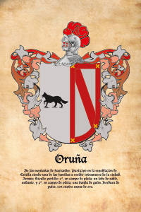 Escudo heráldico del apellido ORUÑA