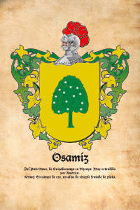 Escudo heráldico del apellido OSAMIZ