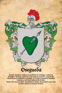 Escudo heráldico del apellido OSEGUEDA