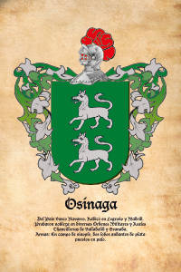 Escudo heráldico del apellido OSINAGA