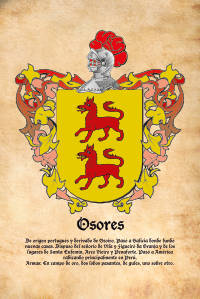 Escudo heráldico del apellido OSORES