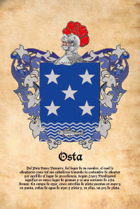 Escudo heráldico del apellido OSTA