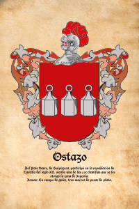 Escudo heráldico del apellido OSTAZO