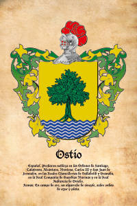Escudo heráldico del apellido OSTIO
