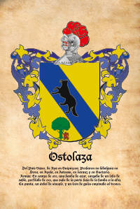 Escudo heráldico del apellido OSTOLAZA