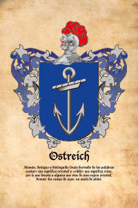 Escudo heráldico del apellido OSTREICH