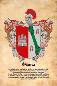 Escudo heráldico del apellido OSUNA