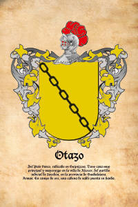 Escudo heráldico del apellido OTAZO