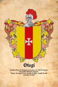 Escudo heráldico del apellido OTEGI