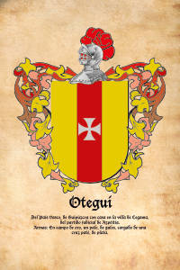 Escudo heráldico del apellido OTEGUI