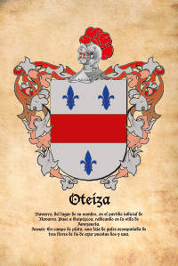 Escudo heráldico del apellido OTEIZA