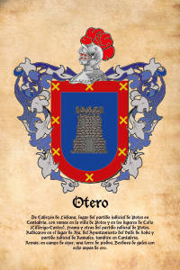 Escudo heráldico del apellido OTERO