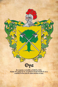 Escudo heráldico del apellido OYA