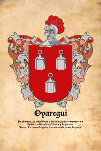 Escudo heráldico del apellido Oyaregui