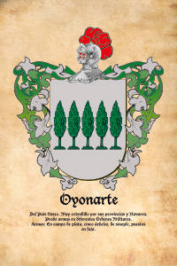 Escudo heráldico del apellido OYONARTE