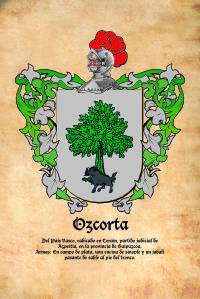 Escudo heráldico del apellido OZCORTA