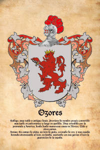 Escudo heráldico del apellido OZORES