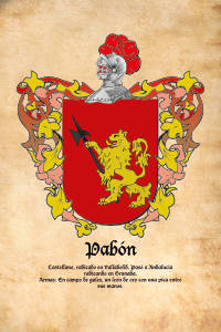 Escudo heráldico del apellido PABON