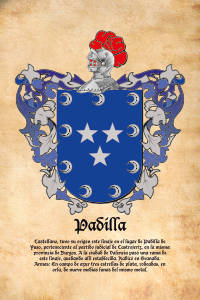 Escudo heráldico del apellido PADILLA