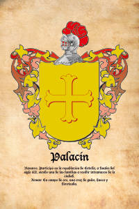 Escudo heráldico del apellido PALACIN