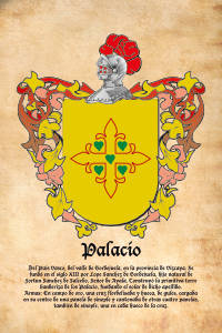 Escudo heráldico del apellido PALACIO