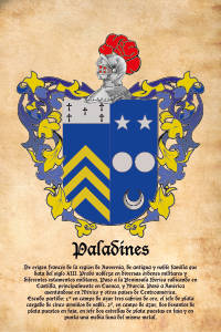 Escudo heráldico del apellido PALADINES