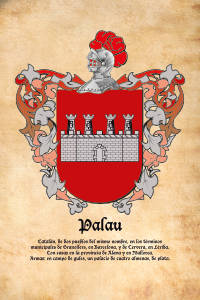 Escudo heráldico del apellido PALAU