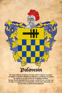 Escudo heráldico del apellido PALAVESIN