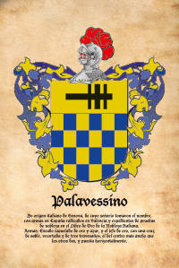 Escudo heráldico del apellido PALAVESSINO