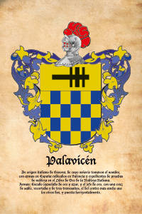 Escudo heráldico del apellido PALAVICEN
