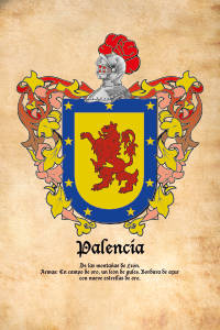 Escudo heráldico del apellido PALENCIA