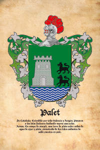Escudo heráldico del apellido PALET