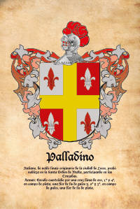 Escudo heráldico del apellido PALLADINO