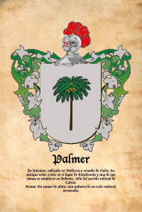 Escudo heráldico del apellido PALMER
