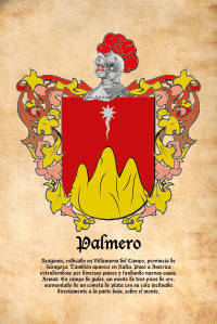 Escudo heráldico del apellido PALMERO