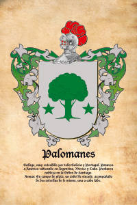 Escudo heráldico del apellido PALOMANES