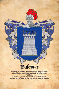 Escudo heráldico del apellido PALOMAR