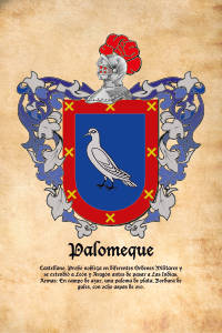 Escudo heráldico del apellido PALOMEQUE